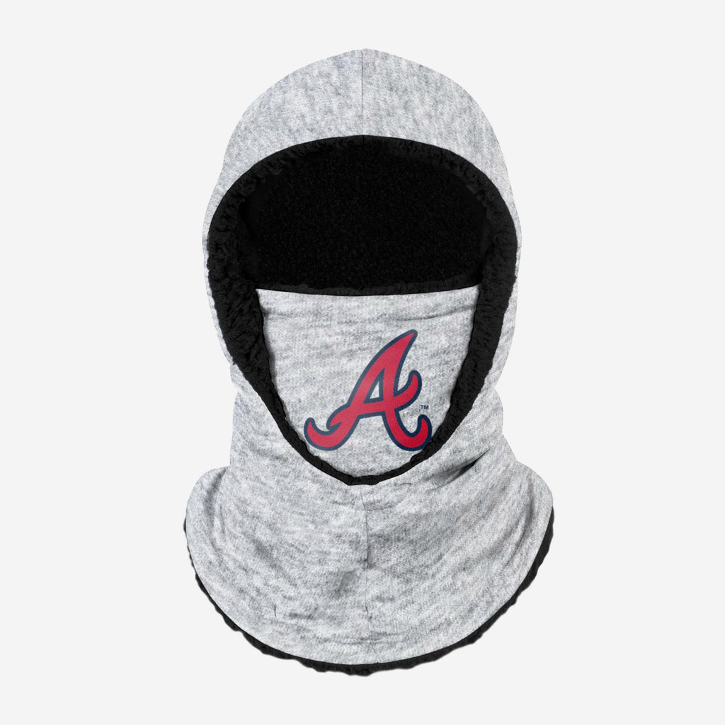 Atlanta Braves Heather Grey Big Logo Hooded Gaiter FOCO - FOCO.com