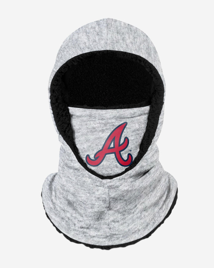 Atlanta Braves Heather Grey Big Logo Hooded Gaiter FOCO - FOCO.com