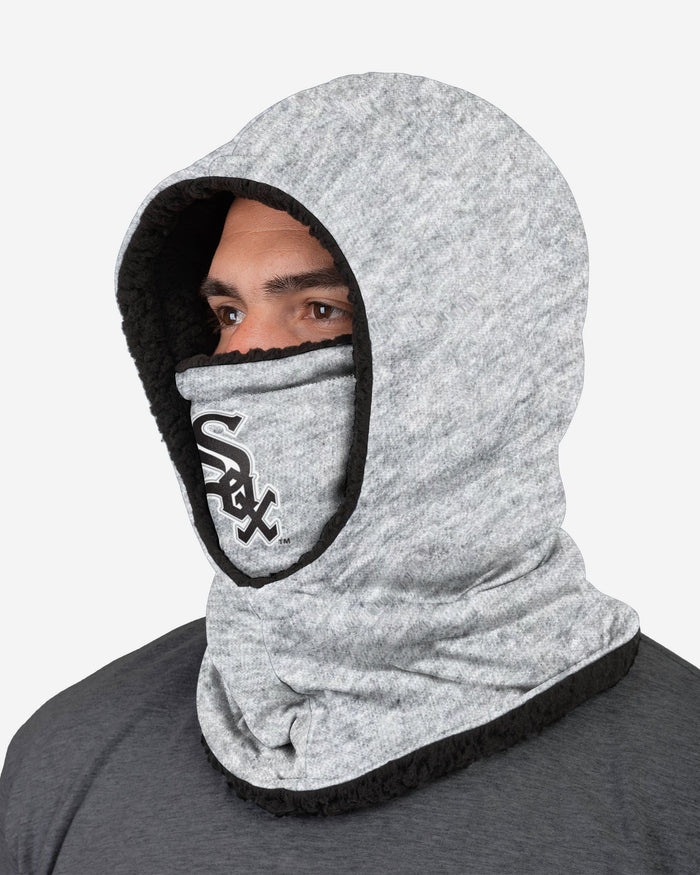 Chicago White Sox Heather Grey Big Logo Hooded Gaiter FOCO - FOCO.com