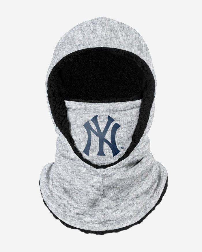 New York Yankees Heather Grey Big Logo Hooded Gaiter FOCO - FOCO.com