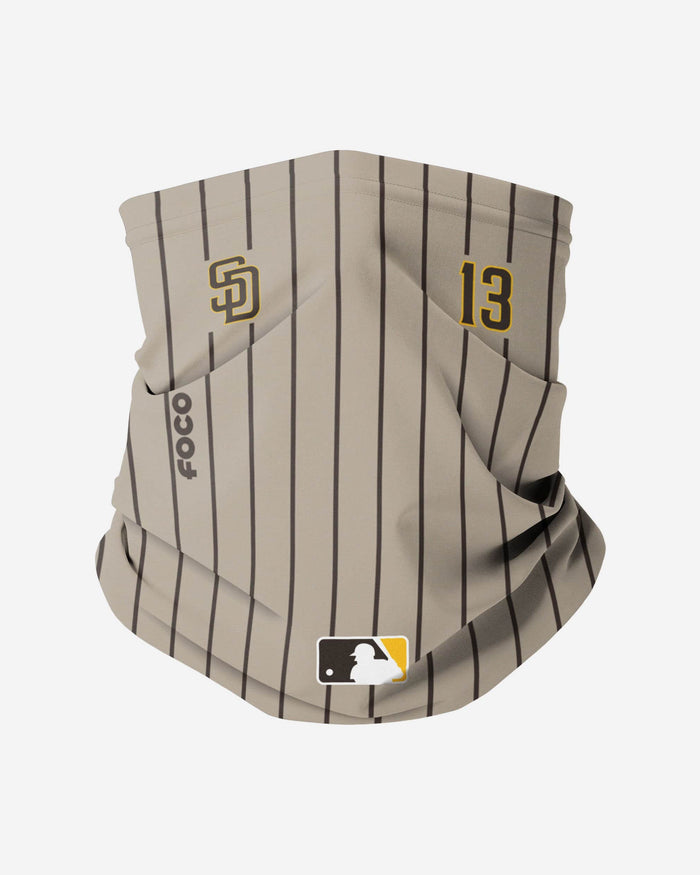 Manny Machado San Diego Padres On-Field Gameday Pinstripe Stitched Gaiter Scarf FOCO - FOCO.com