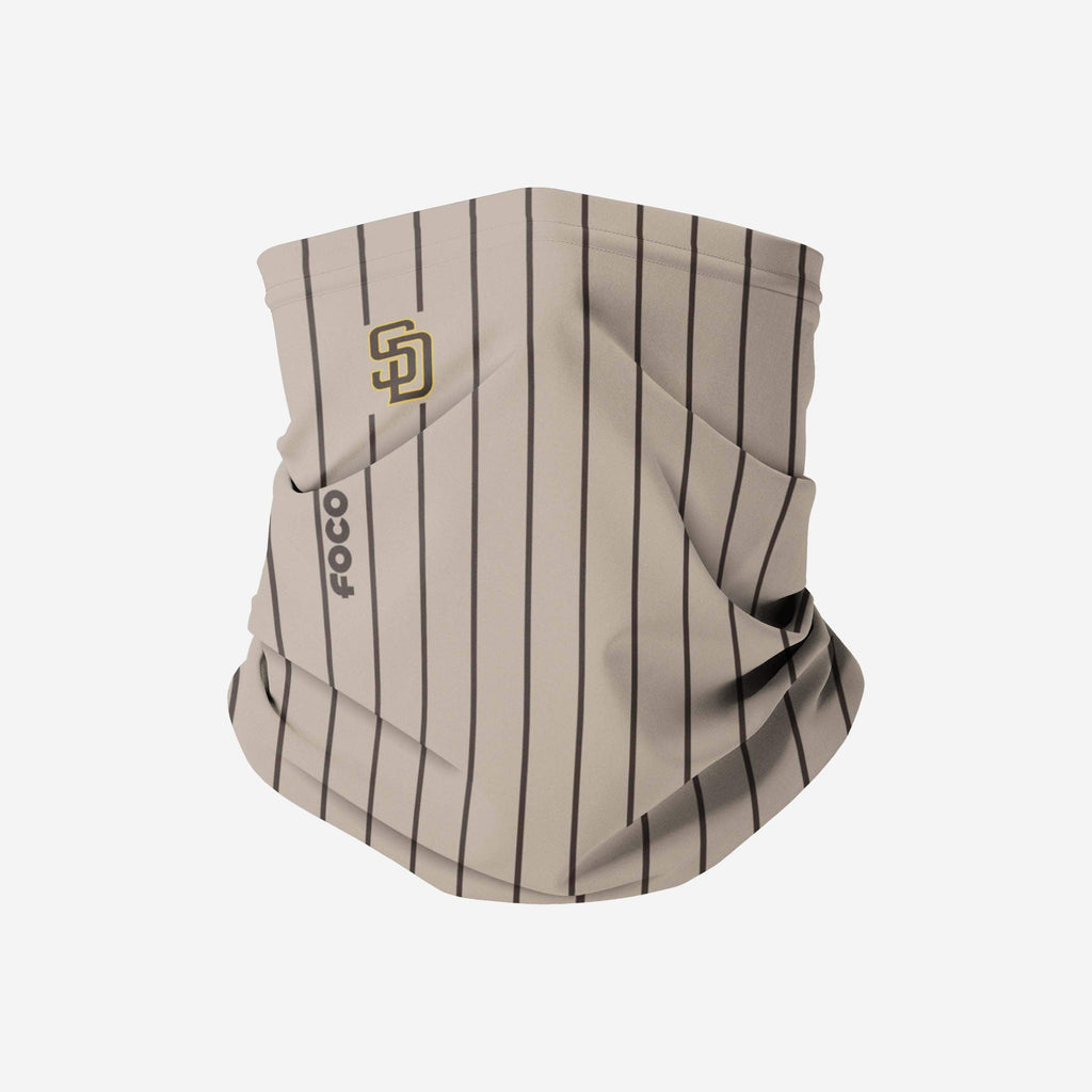 San Diego Padres On-Field Gameday Pinstripe Stitched Gaiter Scarf FOCO - FOCO.com