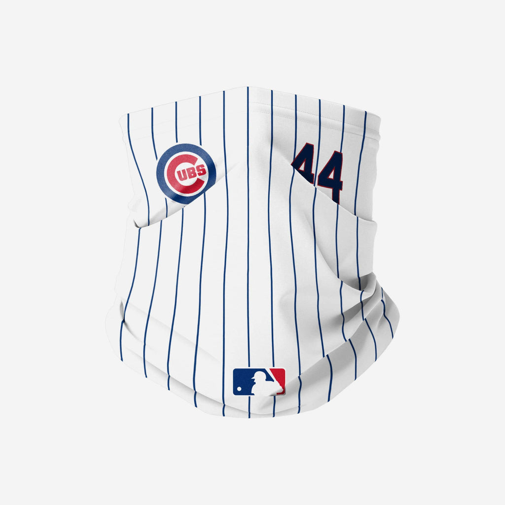 Anthony Rizzo Chicago Cubs On-Field Gameday Pinstripe Stitched Gaiter Scarf FOCO - FOCO.com