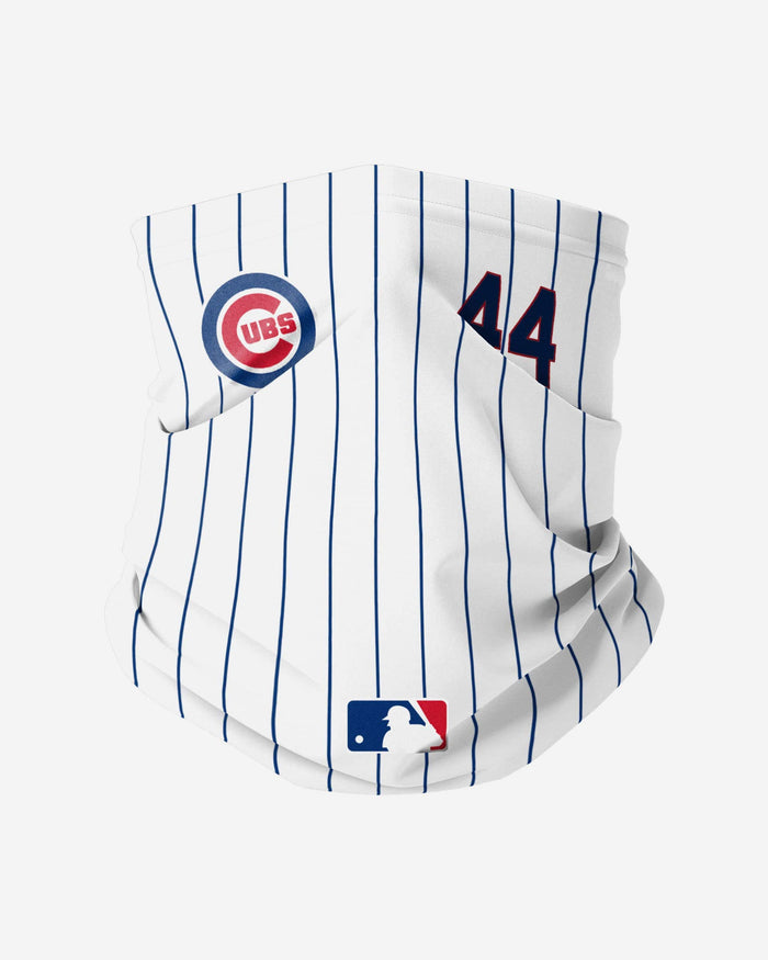 Anthony Rizzo Chicago Cubs On-Field Gameday Pinstripe Stitched Gaiter Scarf FOCO - FOCO.com