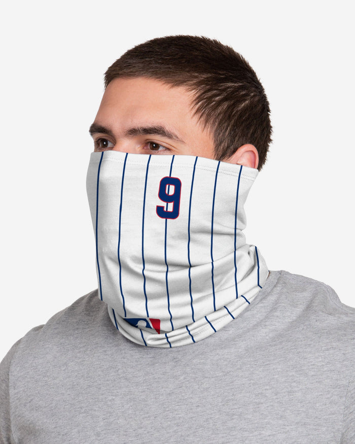 Javier Baez Chicago Cubs On-Field Gameday Pinstripe Stitched Gaiter Scarf FOCO - FOCO.com