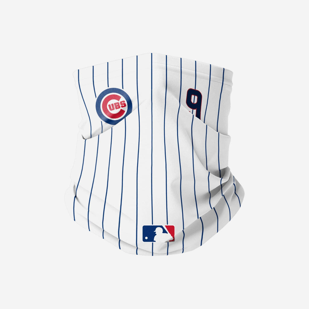 Javier Baez Chicago Cubs On-Field Gameday Pinstripe Stitched Gaiter Scarf FOCO - FOCO.com