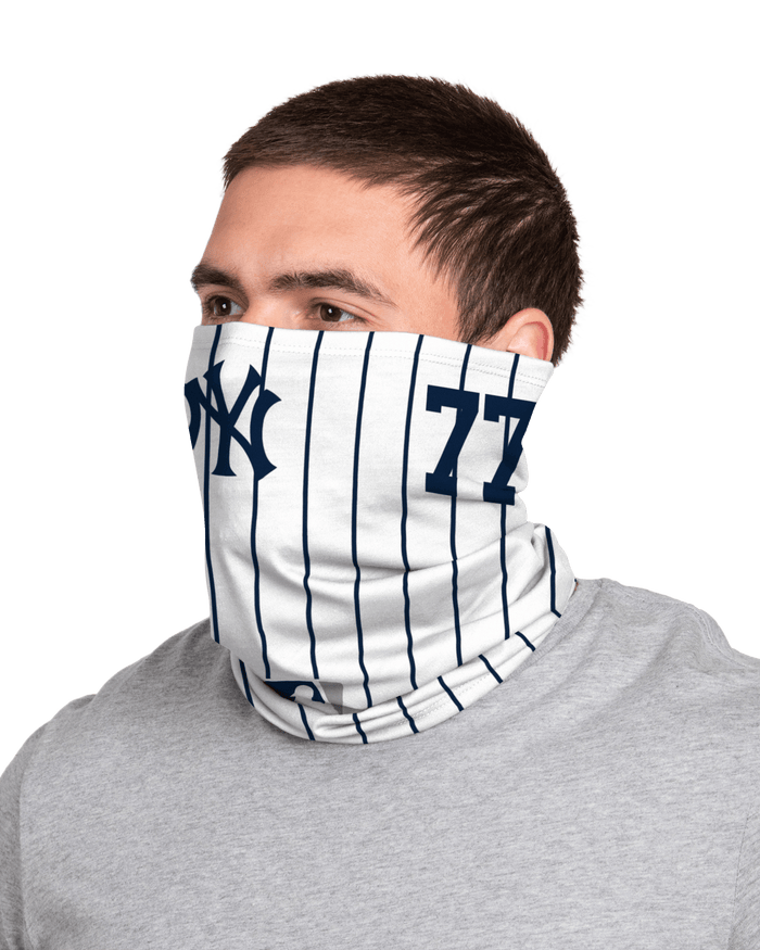 Clint Frazier New York Yankees On-Field Gameday Pinstripe Stitched Gaiter Scarf FOCO - FOCO.com