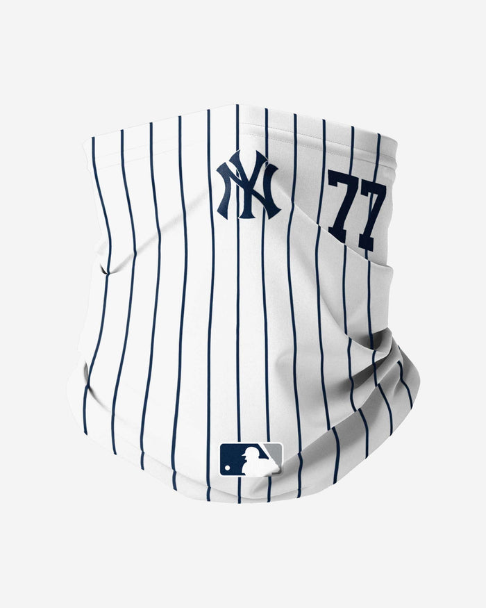 Clint Frazier New York Yankees On-Field Gameday Pinstripe Stitched Gaiter Scarf FOCO - FOCO.com