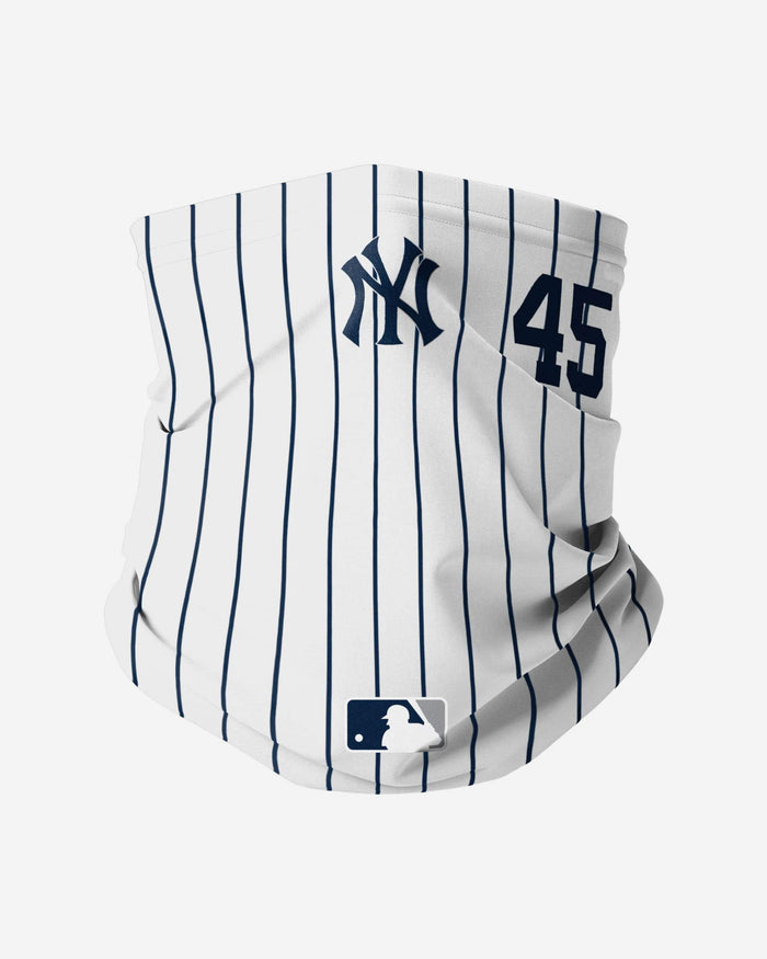 Gerrit Cole New York Yankees On-Field Gameday Pinstripe Stitched Gaiter Scarf FOCO - FOCO.com