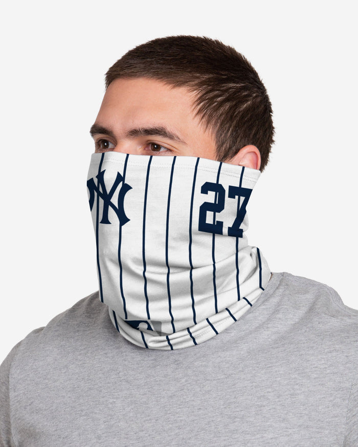 Giancarlo Stanton New York Yankees On-Field Gameday Pinstripe Stitched Gaiter Scarf FOCO - FOCO.com