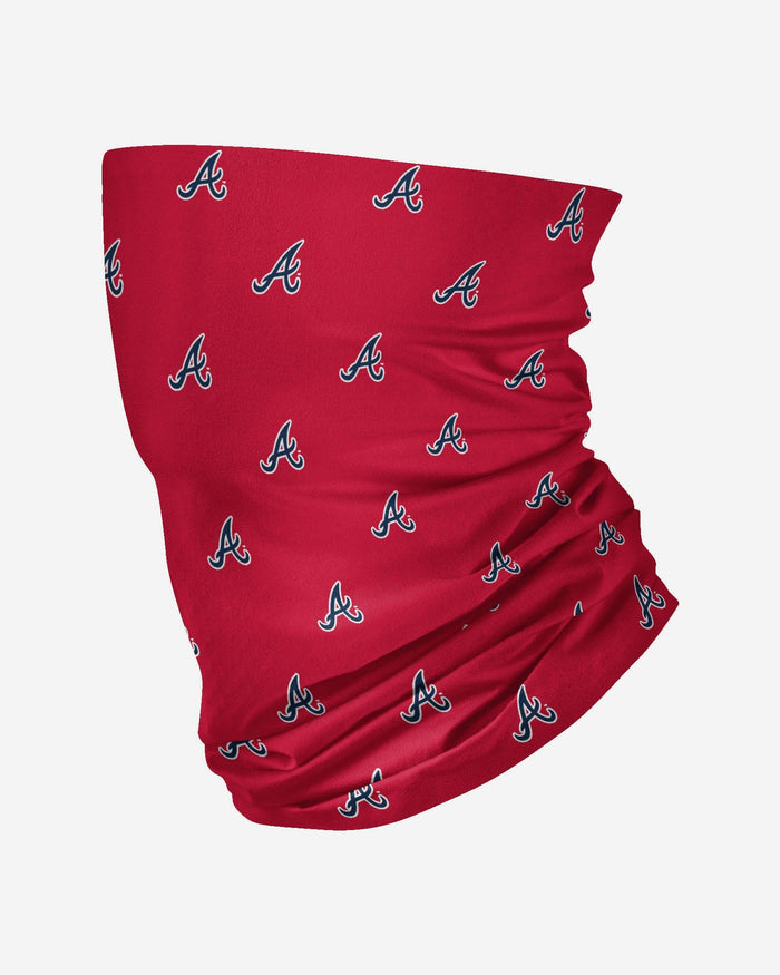 Atlanta Braves Mini Print Logo Gaiter Scarf FOCO - FOCO.com