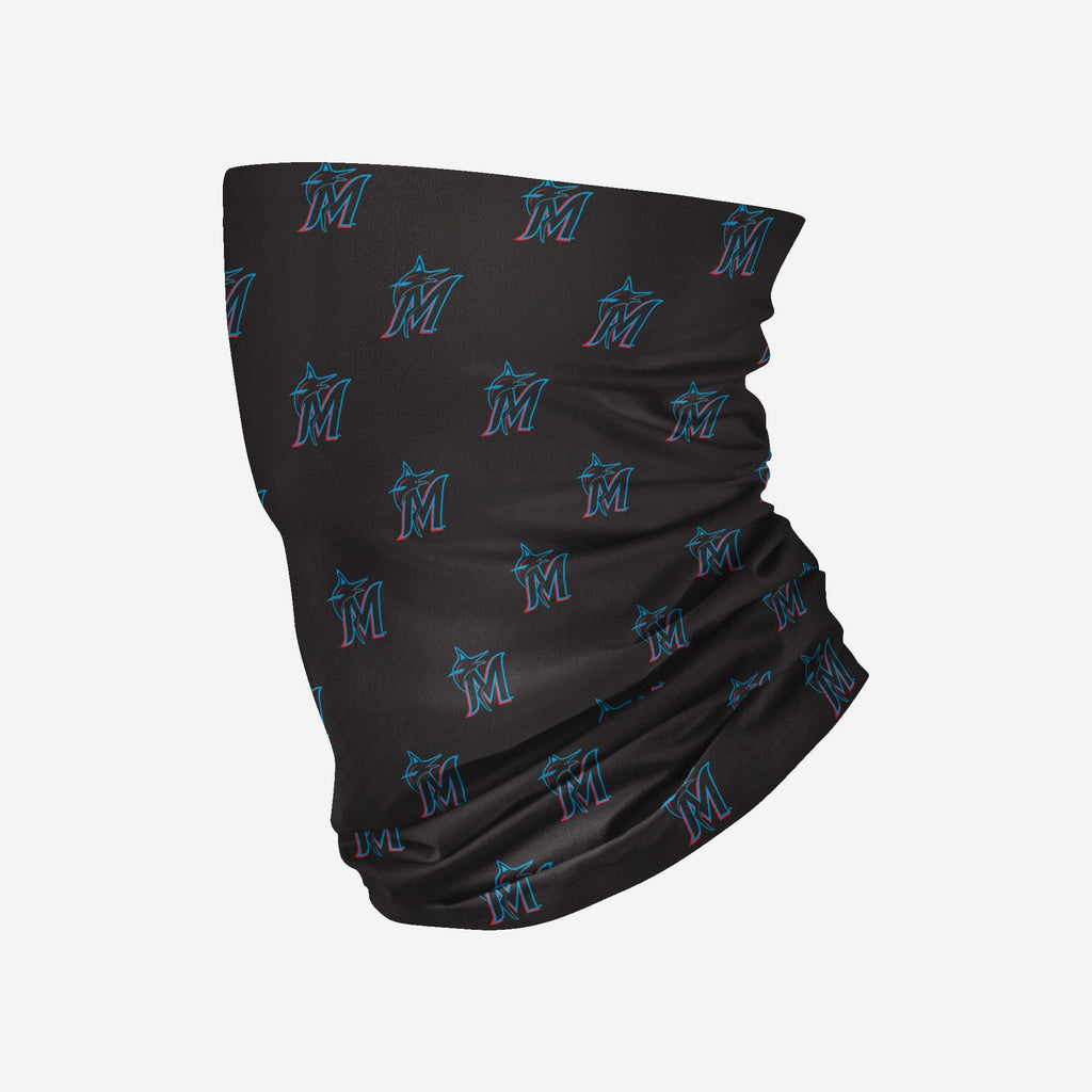 Miami Marlins Mini Print Logo Gaiter Scarf FOCO - FOCO.com