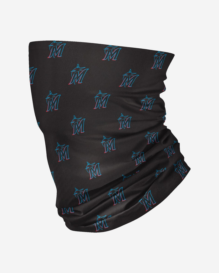 Miami Marlins Mini Print Logo Gaiter Scarf FOCO - FOCO.com