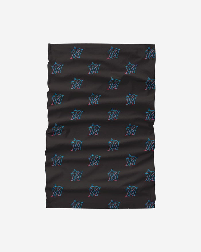 Miami Marlins Mini Print Logo Gaiter Scarf FOCO - FOCO.com