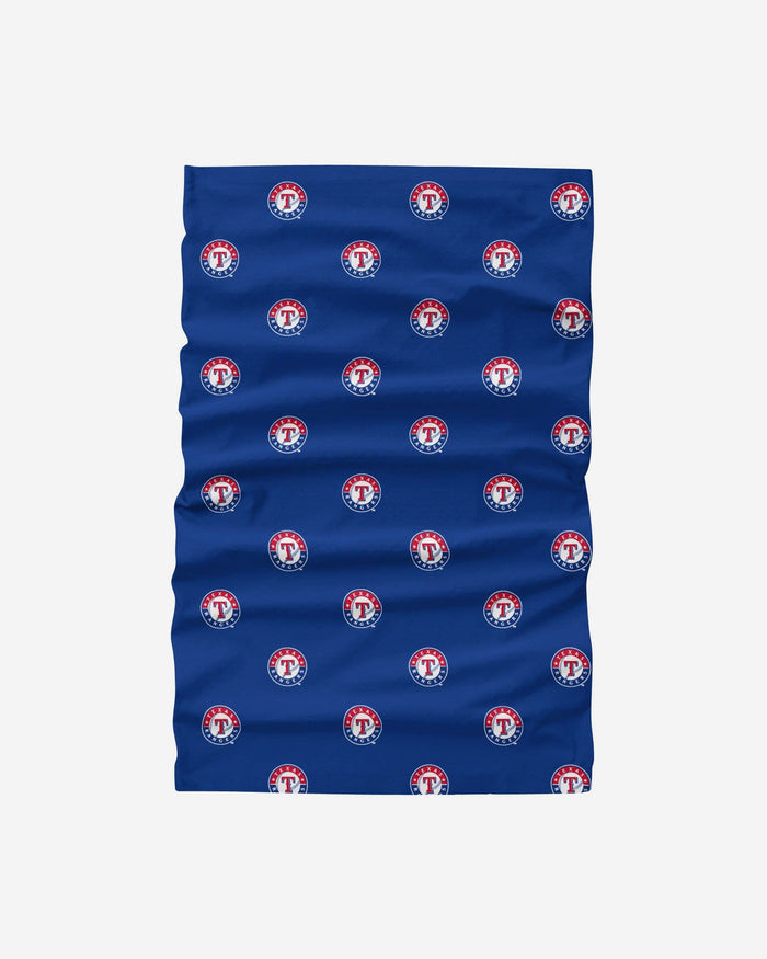 Texas Rangers Mini Print Logo Gaiter Scarf FOCO - FOCO.com