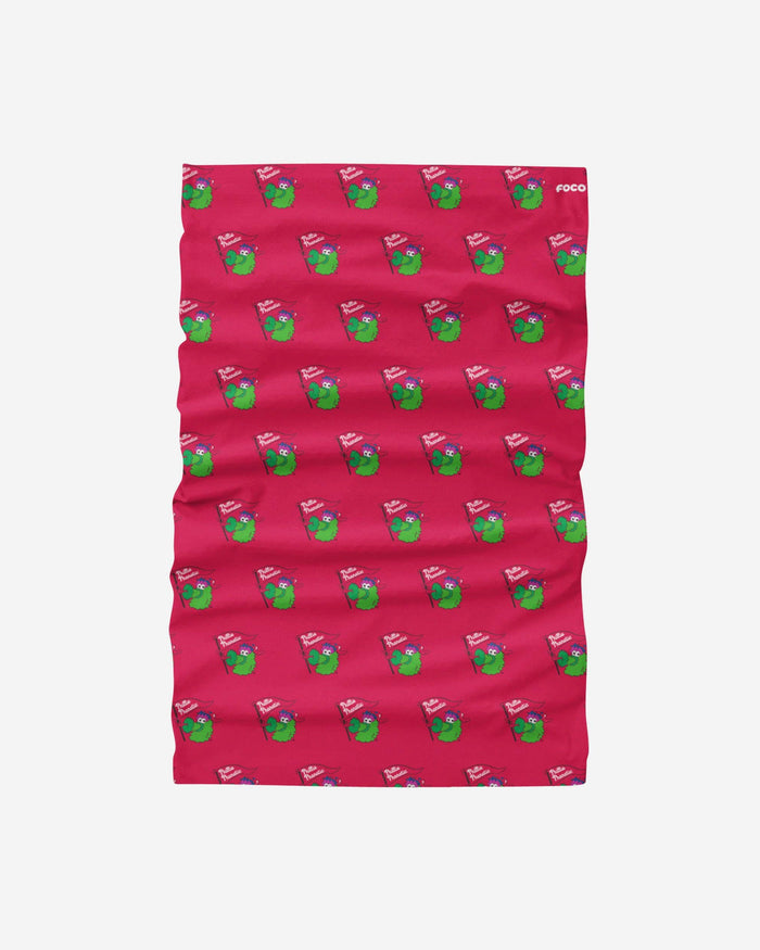 Phillie Phanatic Philadelphia Phillies Mini Print Mascot Gaiter Scarf FOCO - FOCO.com