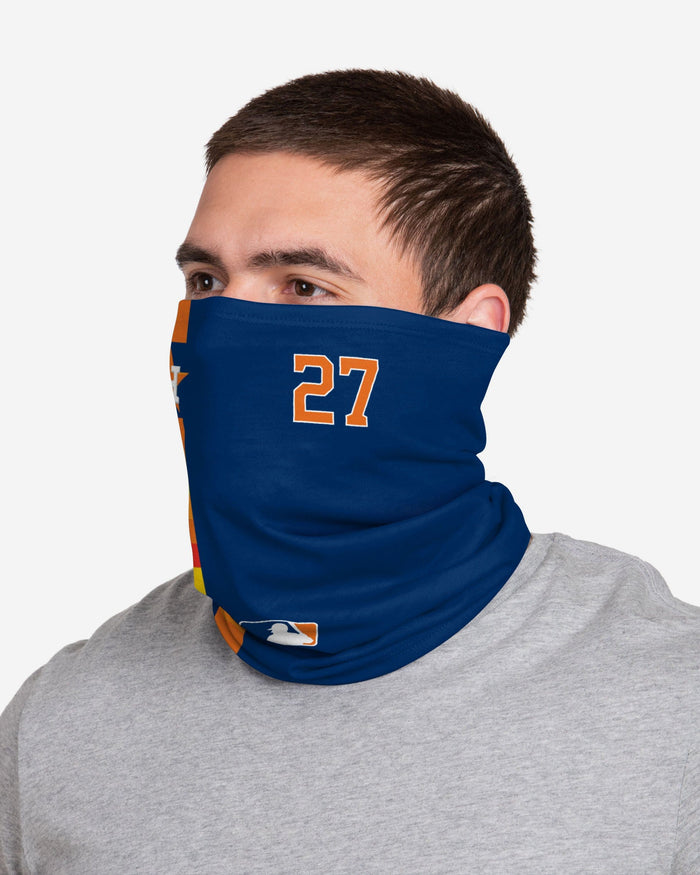 Jose Altuve Houston Astros On-Field Striped Gameday Gaiter Scarf FOCO - FOCO.com