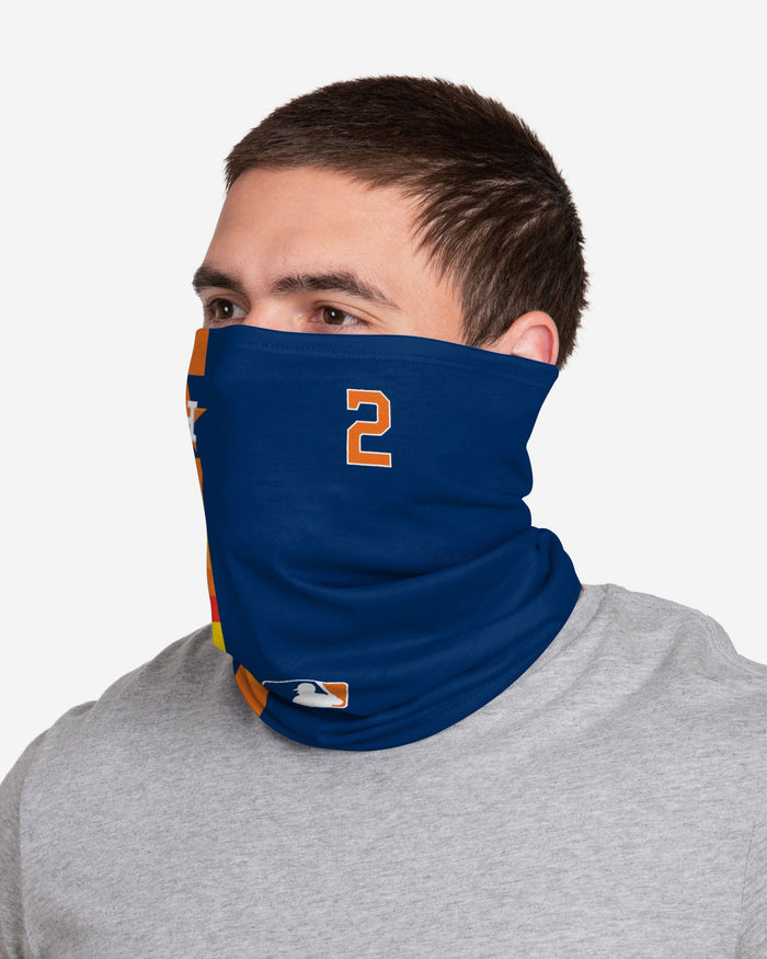 Alex Bregman Houston Astros On-Field Striped Gameday Gaiter Scarf FOCO - FOCO.com