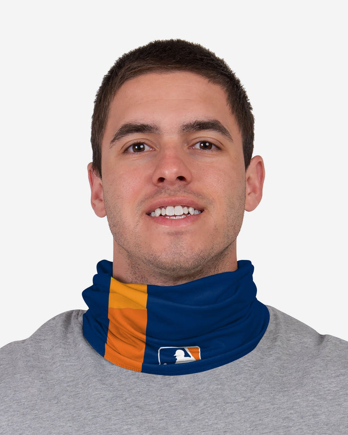 Jose Altuve Houston Astros On-Field Striped Gameday Gaiter Scarf FOCO - FOCO.com