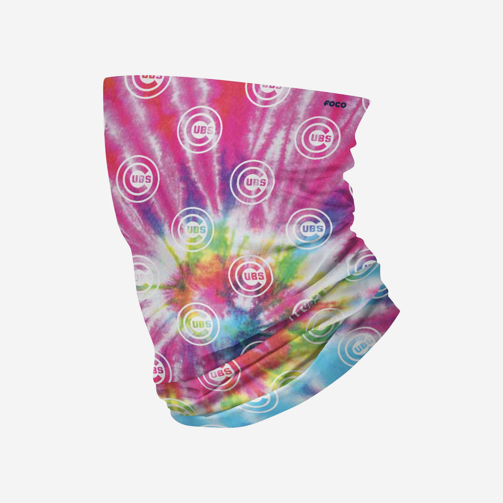 Chicago Cubs Pastel Tie-Dye Gaiter Scarf FOCO - FOCO.com