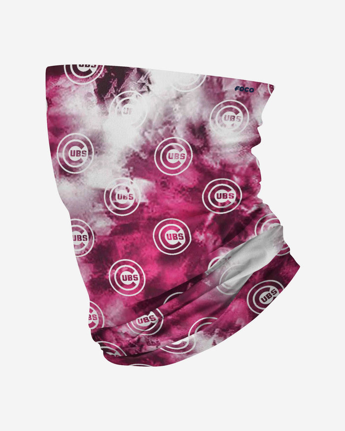 Chicago Cubs Pink Tie-Dye Gaiter Scarf FOCO - FOCO.com