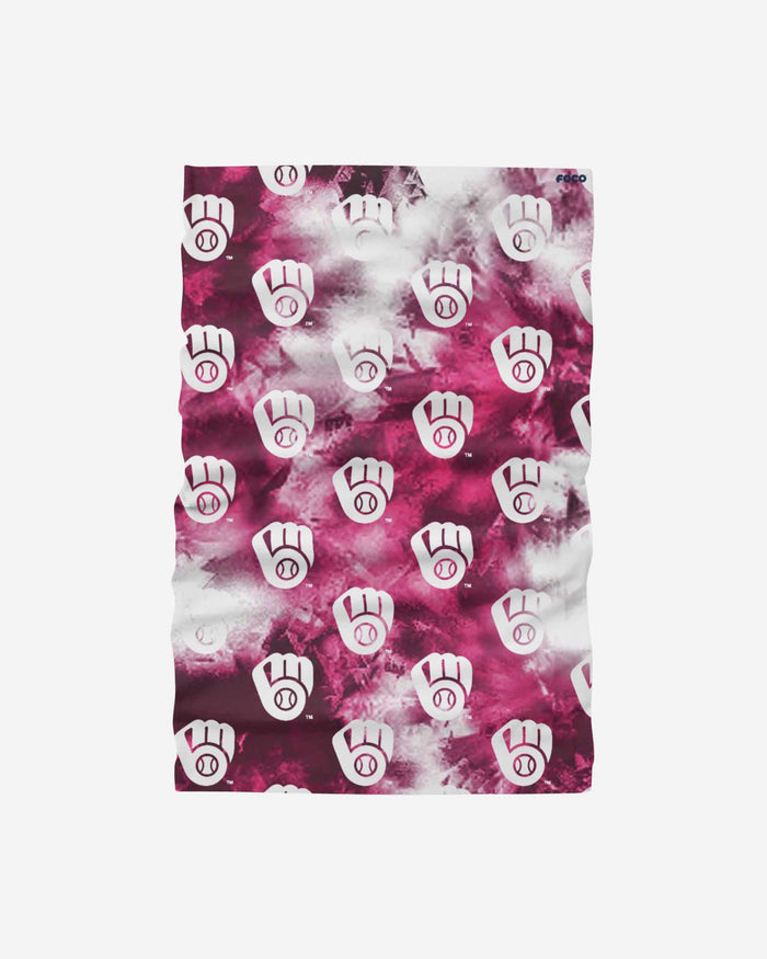 Milwaukee Brewers Pink Tie-Dye Gaiter Scarf FOCO - FOCO.com