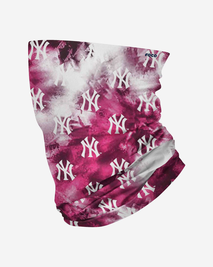 New York Yankees Pink Tie-Dye Gaiter Scarf FOCO - FOCO.com