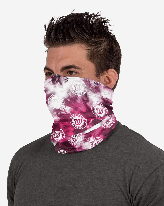 Washington Nationals Pink Tie-Dye Gaiter Scarf FOCO - FOCO.com