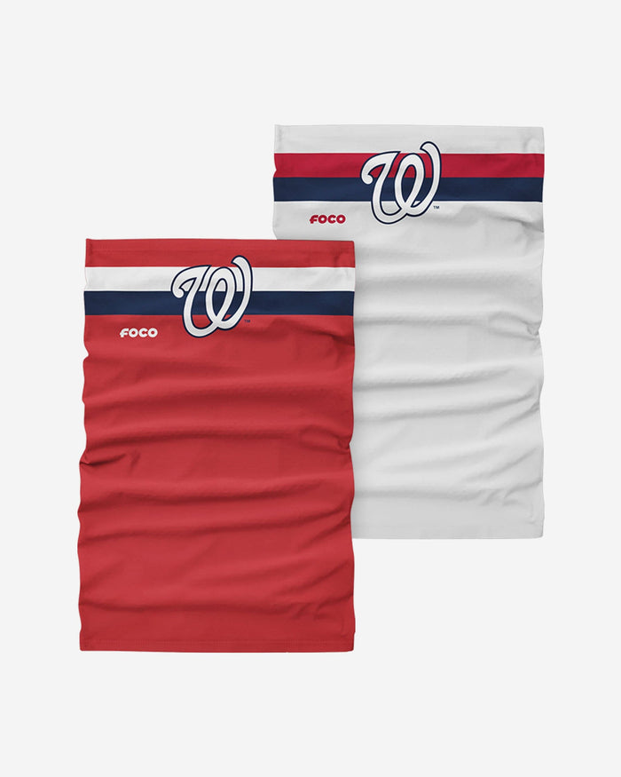 Washington Nationals Stitched 2 Pack Gaiter Scarf FOCO - FOCO.com