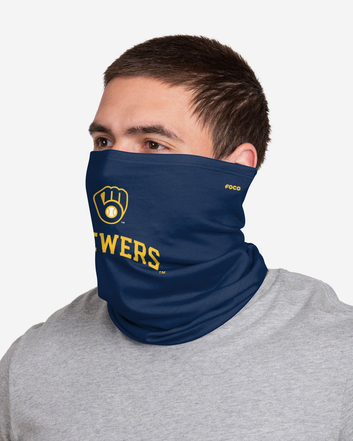 Milwaukee Brewers Team Logo Stitched Gaiter Scarf FOCO - FOCO.com