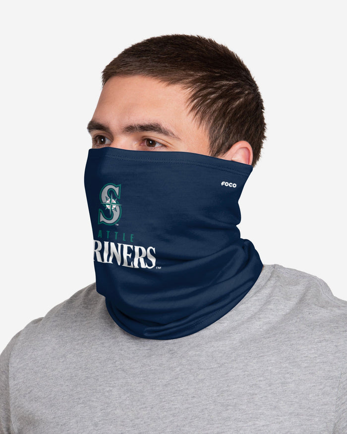 Seattle Mariners Team Logo Stitched Gaiter Scarf FOCO - FOCO.com