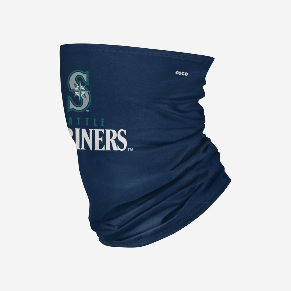 Seattle Mariners Team Logo Stitched Gaiter Scarf FOCO - FOCO.com