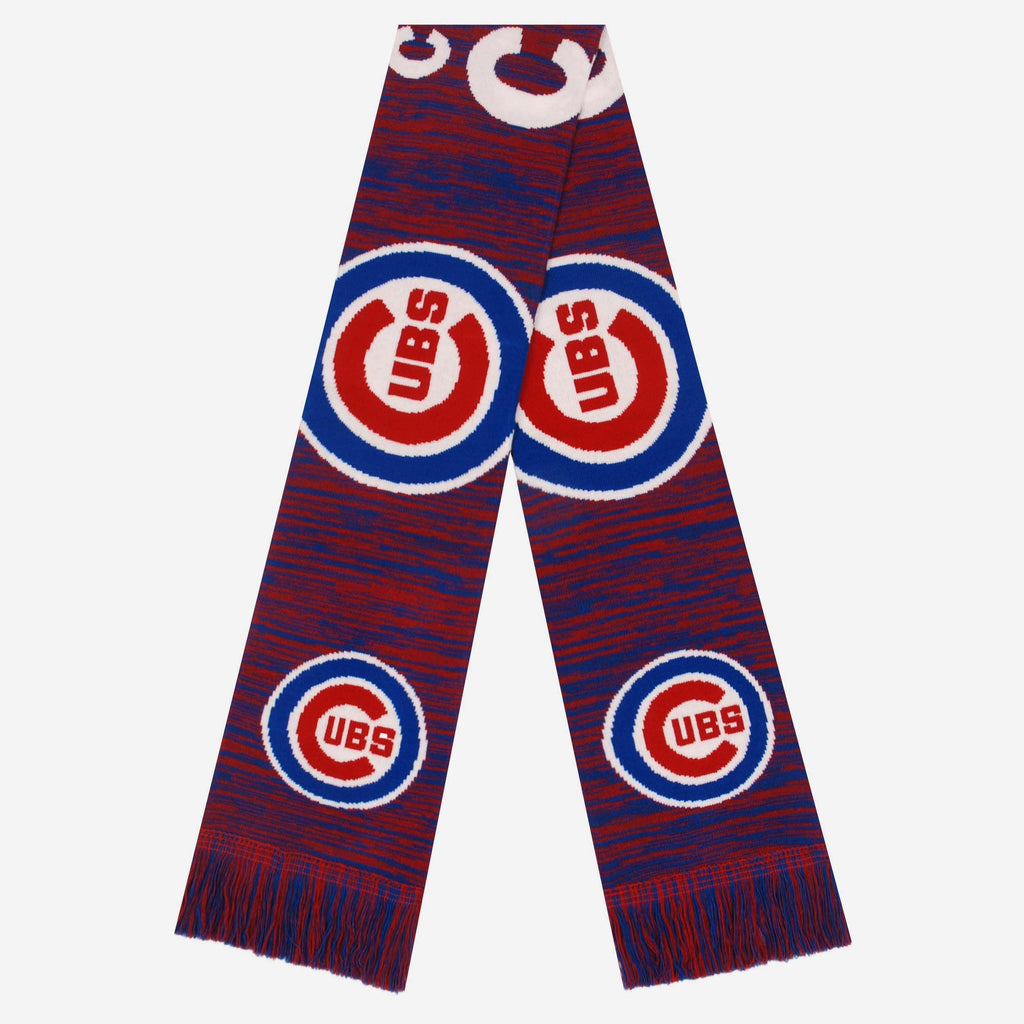 Chicago Cubs Wordmark Big Logo Colorblend Scarf FOCO - FOCO.com