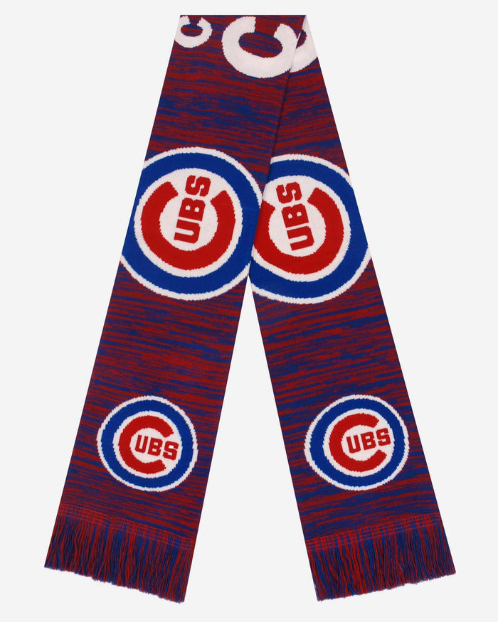 Chicago Cubs Wordmark Big Logo Colorblend Scarf FOCO - FOCO.com