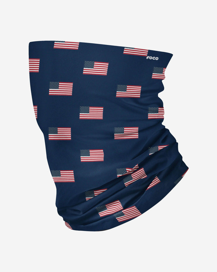 Mini Print American Flags Gaiter Scarf FOCO - FOCO.com