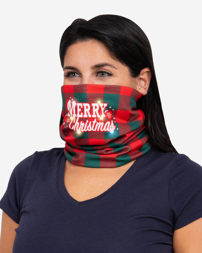 Merry Christmas Light Up Gaiter Scarf FOCO - FOCO.com