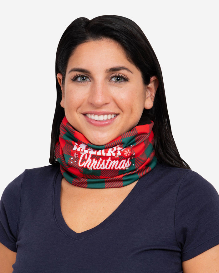 Merry Christmas Light Up Gaiter Scarf FOCO - FOCO.com