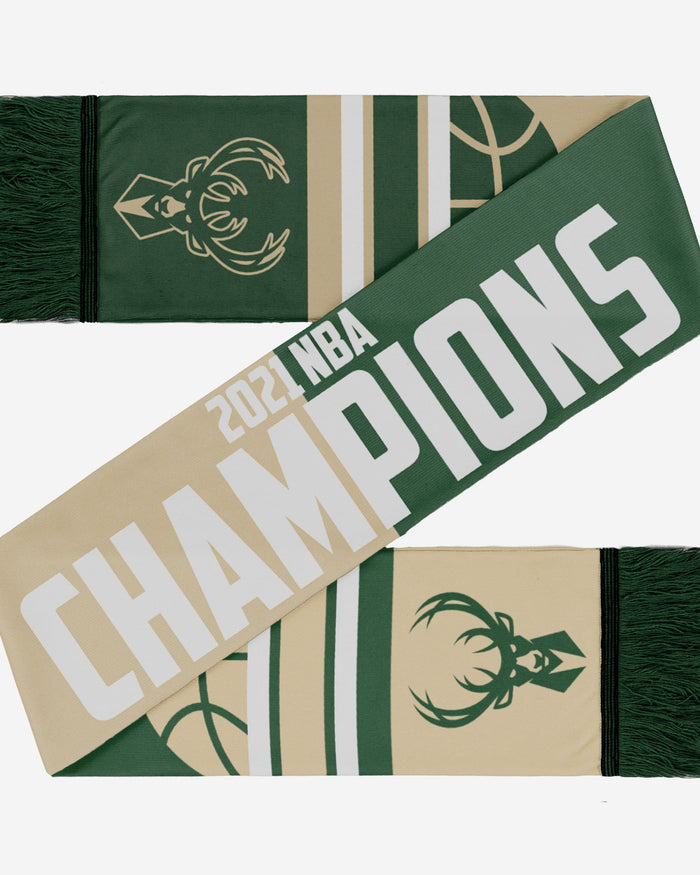 Milwaukee Bucks 2021 NBA Champions Acrylic Scarf FOCO - FOCO.com