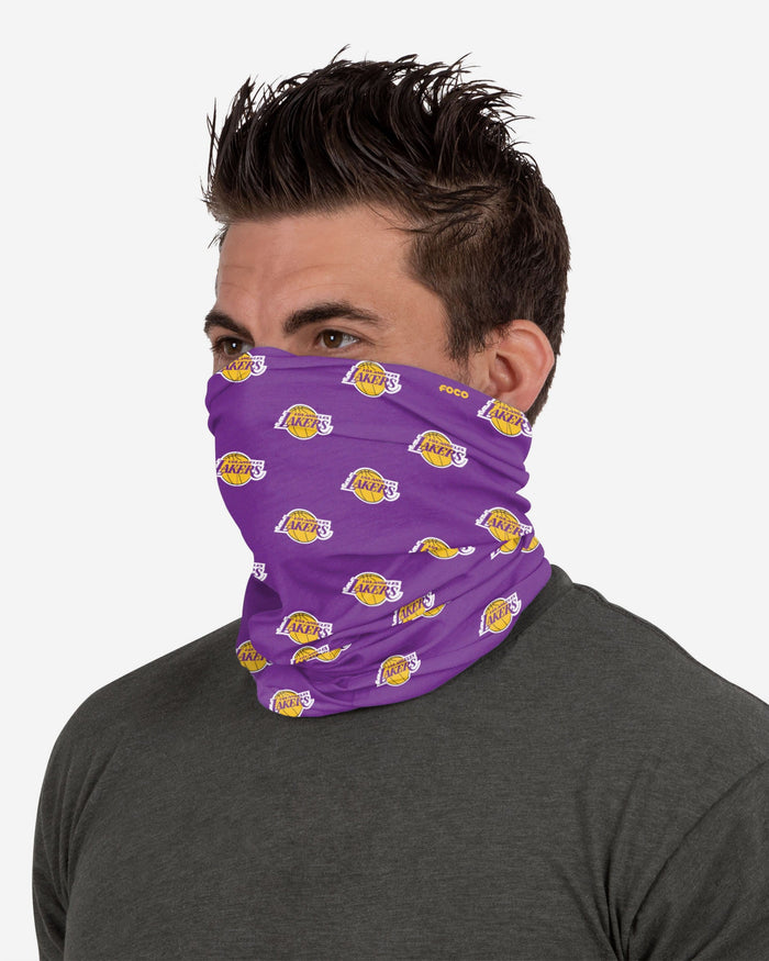 Los Angeles Lakers Mini Print Logo Gaiter Scarf FOCO - FOCO.com