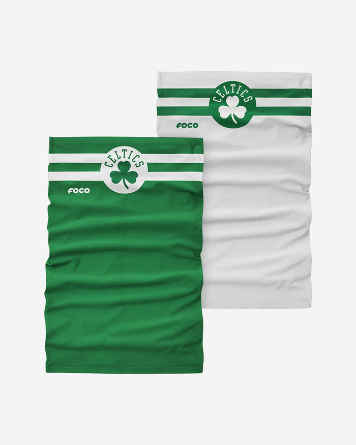 Boston Celtics Stitched 2 Pack Gaiter Scarf FOCO - FOCO.com