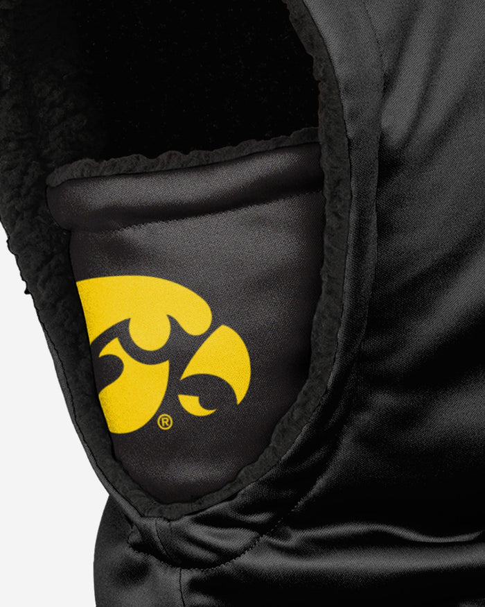 Iowa Hawkeyes Black Hooded Gaiter FOCO - FOCO.com