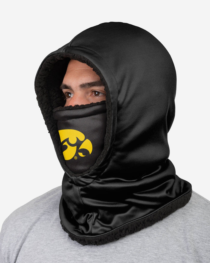 Iowa Hawkeyes Black Hooded Gaiter FOCO - FOCO.com