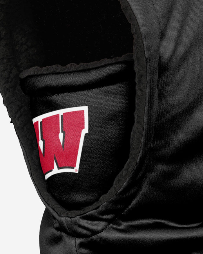 Wisconsin Badgers Black Hooded Gaiter FOCO - FOCO.com