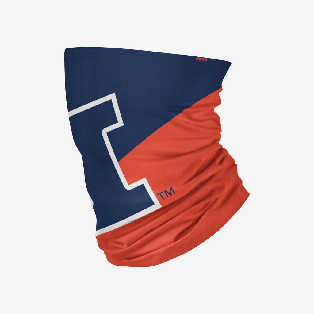 Illinois Fighting Illini Big Logo Gaiter Scarf FOCO - FOCO.com