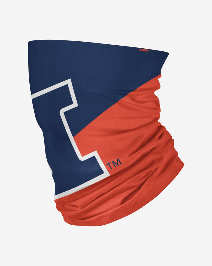 Illinois Fighting Illini Big Logo Gaiter Scarf FOCO - FOCO.com