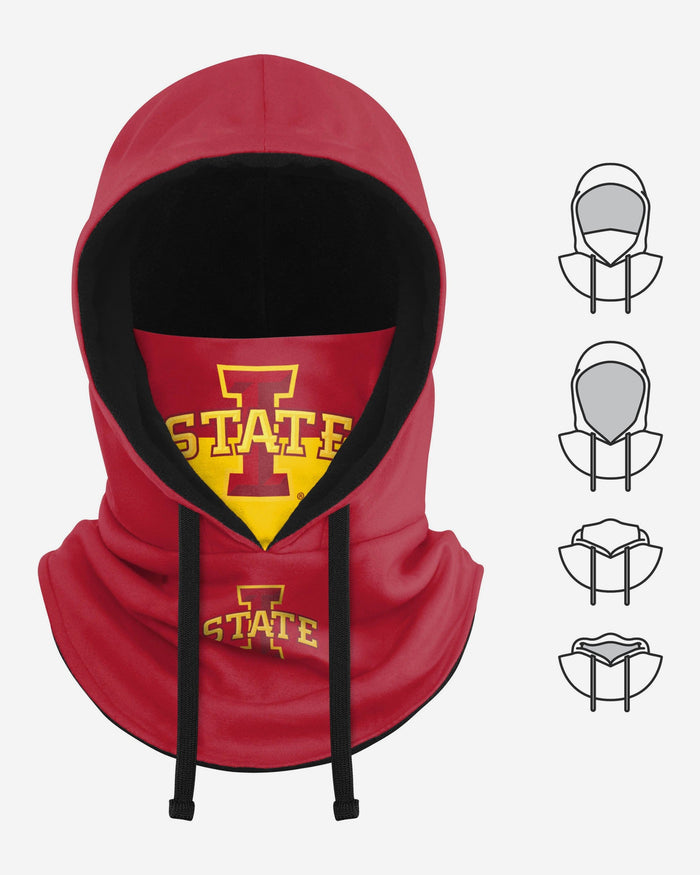 Iowa State Cyclones Drawstring Hooded Gaiter FOCO - FOCO.com