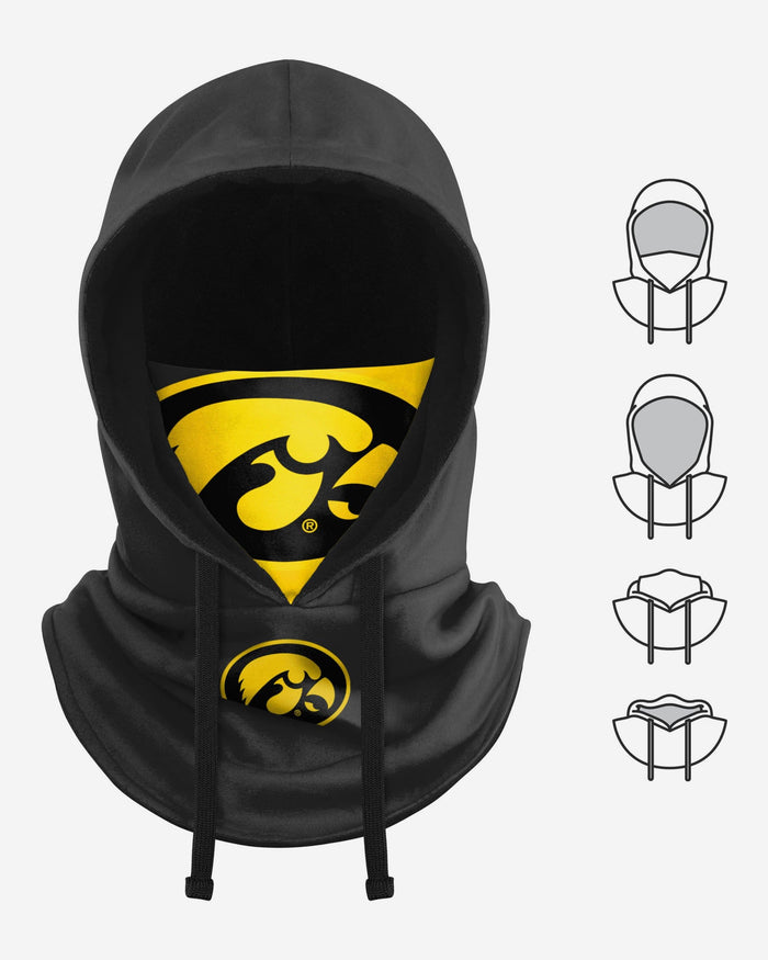 Iowa Hawkeyes Drawstring Hooded Gaiter FOCO - FOCO.com