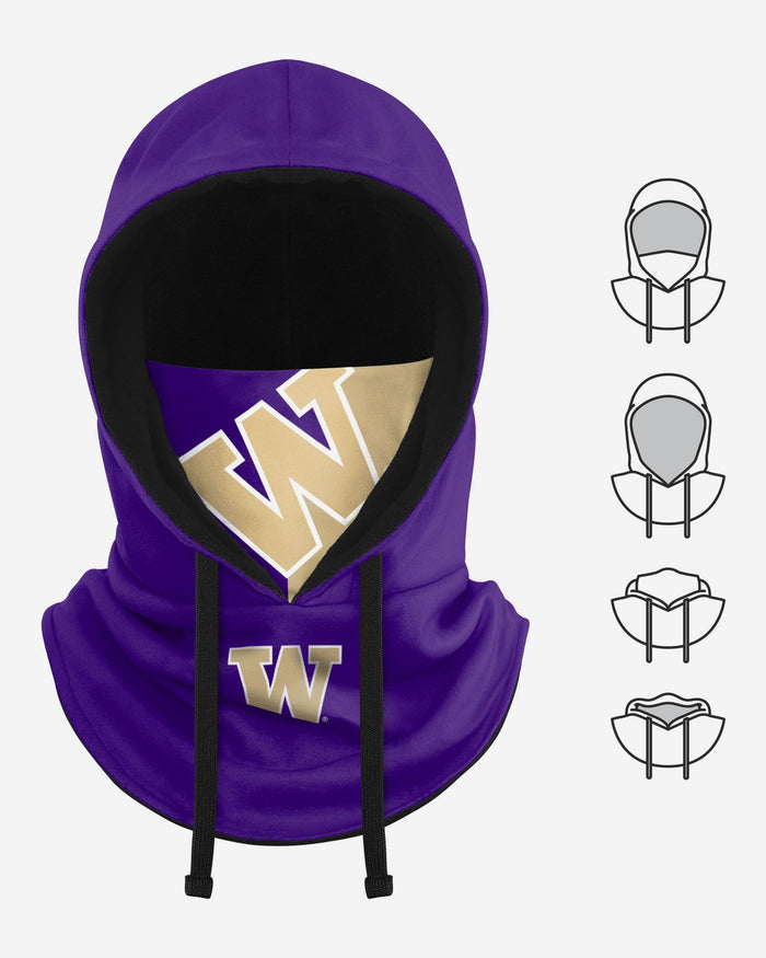 Washington Huskies Drawstring Hooded Gaiter FOCO - FOCO.com