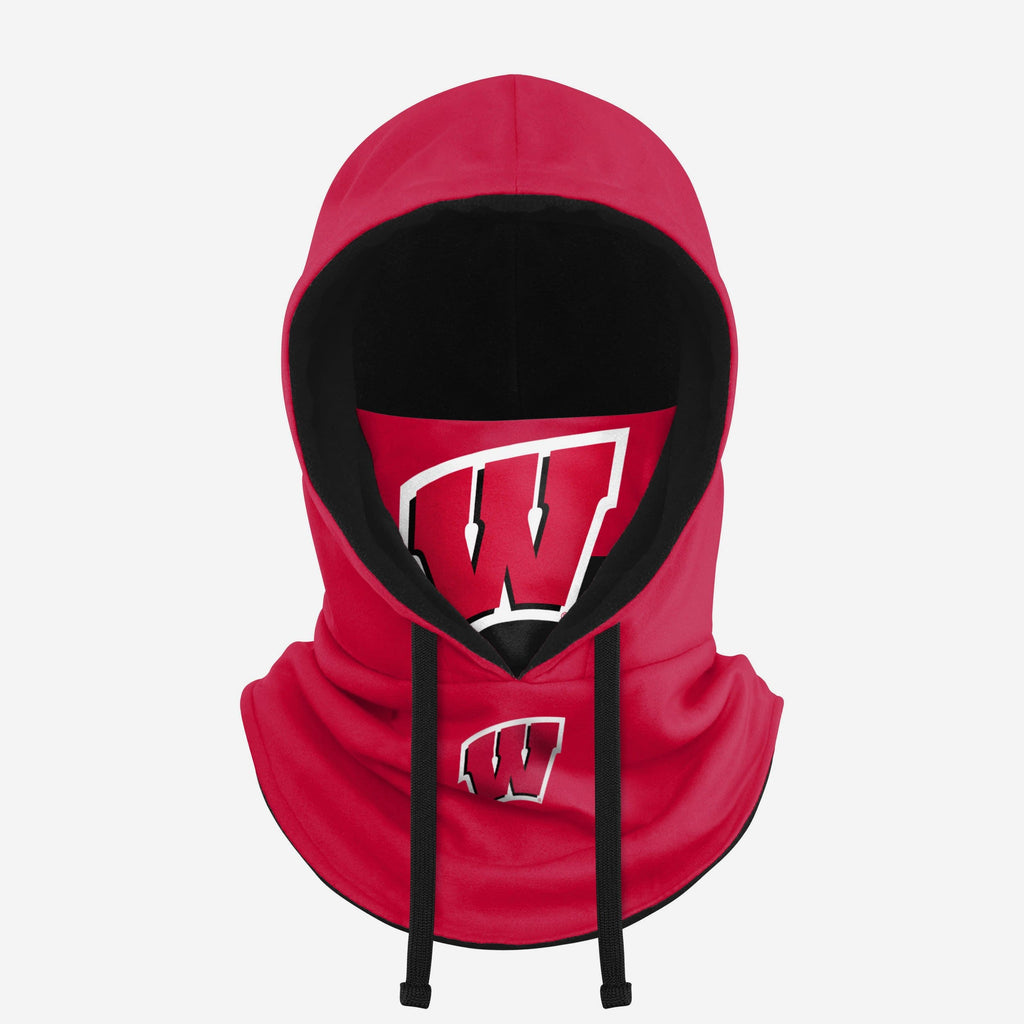 Wisconsin Badgers Drawstring Hooded Gaiter FOCO - FOCO.com