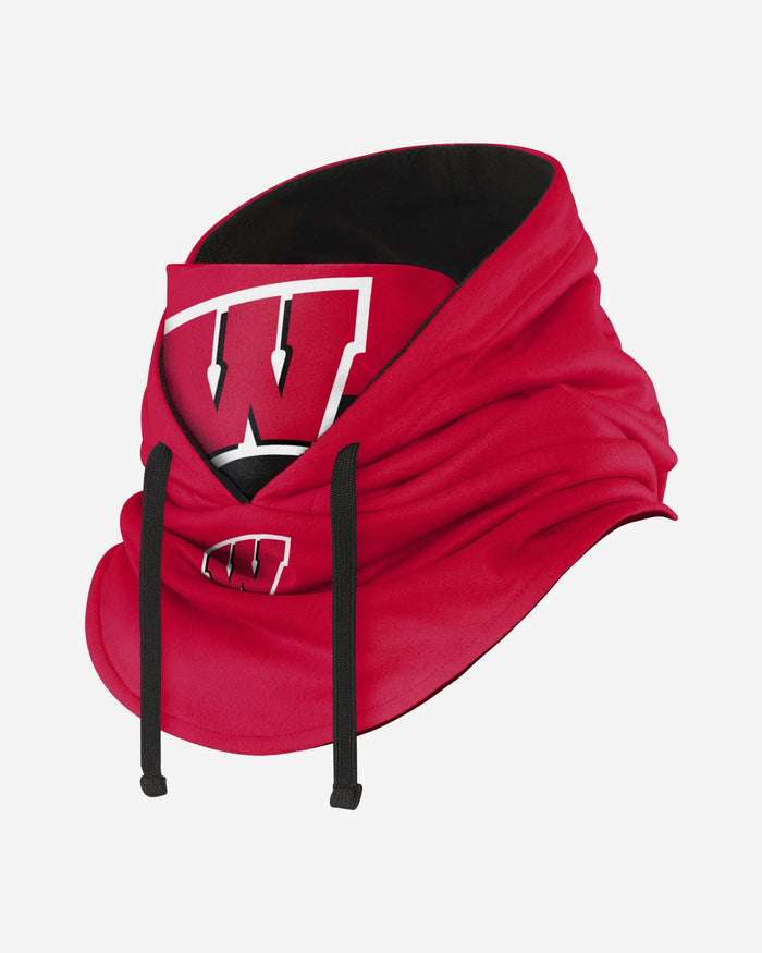 Wisconsin Badgers Drawstring Hooded Gaiter FOCO - FOCO.com